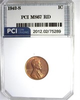 1942-S Cent MS67 RD LISTS $185