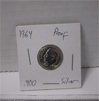 1964 silver proof dime
