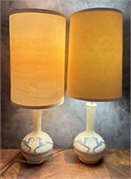 Mid Century Anasazi Pattern Lamps
