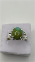 Matrix Turquoise Sterling Ring Size 8