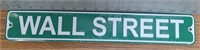 Metal wall street sign