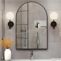 NEUWEABY Arched Wall Mirror  20x30  Black