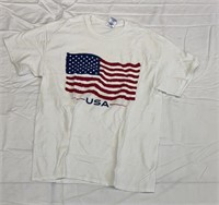 USA Flag T-shirt, size large