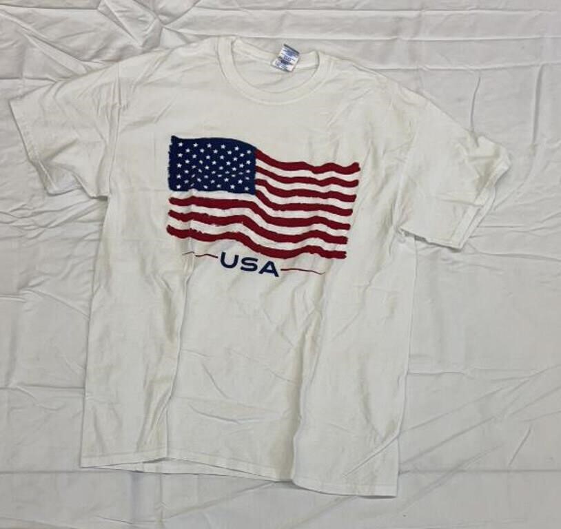 USA Flag T-shirt, size large