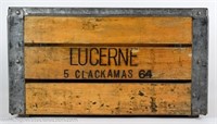Vintage Primitive Lucerne Wood Dairy Crate / Box