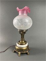 Vintage Electric Oil Hurricane Lamp