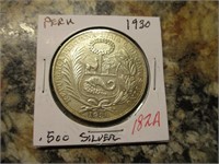 1930 Peru .500 Silver