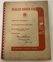 International Dealer Order Eqt,Crawlers,Coolers