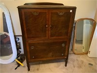 Antique Chest Of Drawers Burled Wood