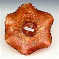 Fenton Marigold Thistle Ruffled Bowl