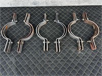 3 x Metal Pipe Clamps