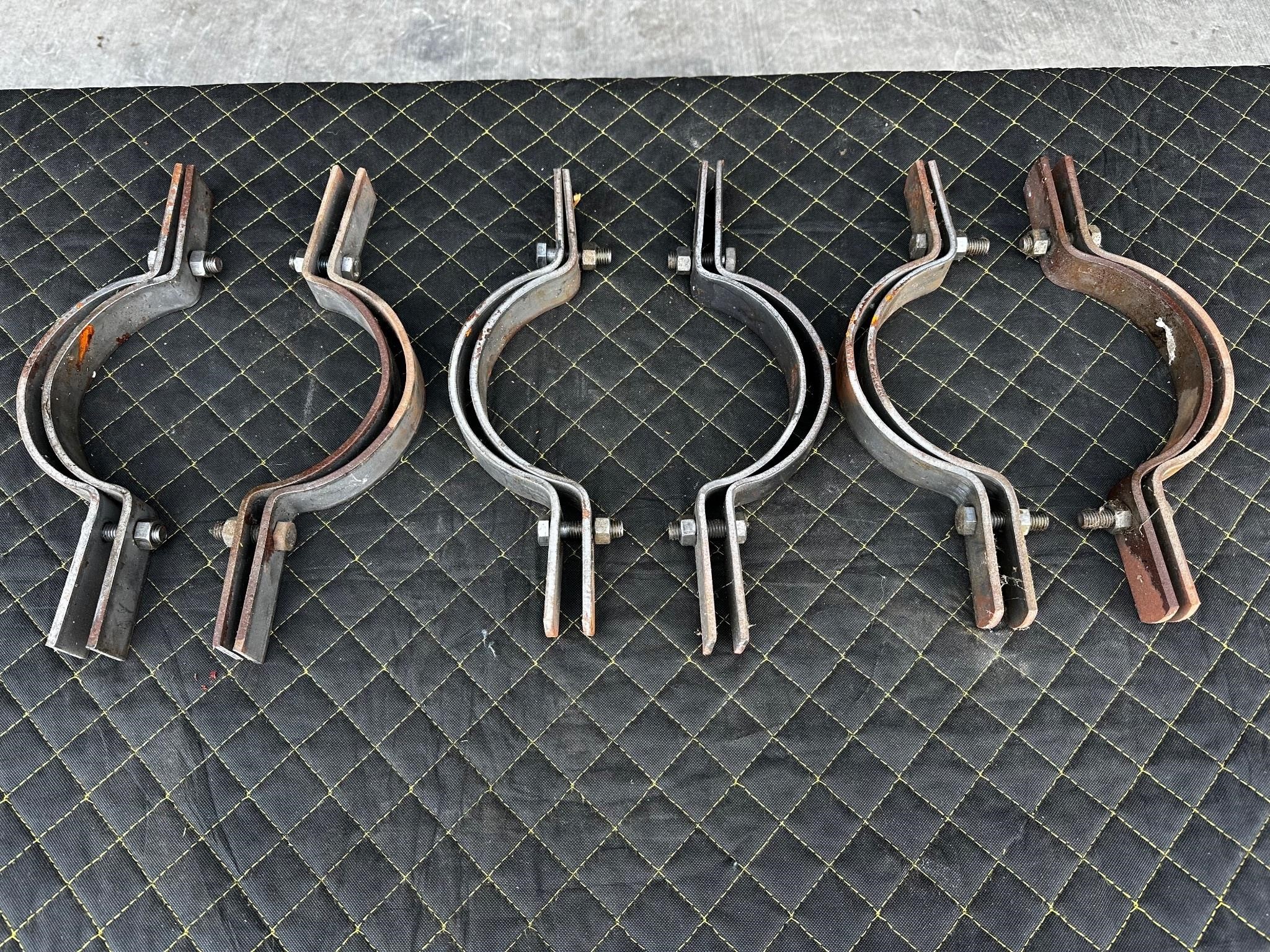 3 x Metal Pipe Clamps
