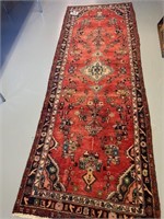 antique oriental rug runner 111" L 40"W