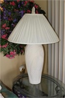 Pair of Modern White Pottery Lamps