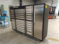 Steelman 7' Stainless Steel Garage Cabinet
