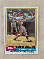 Jonny Bench 1981 Topps