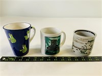 3pcs frog mugs