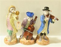 3pc Chinese porcelain Monkey Band figurine set