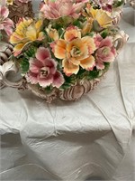 Capodimonte Style Floral Decorative Centerpiece