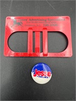 Jones advertising spare key holder & Jesse helms