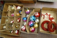 Vintage Christmas ornaments - 3 boxes