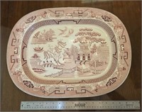 18" Red willow English platter