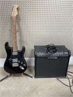 Fender Stratocaster and Line 6 Spider IV 75W amp.