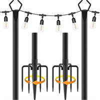 2PACK 10Ft Metal Poles with Fork