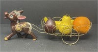 Tilso Ceramic Donkey with Cart of Fruit