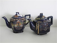 Japanese Teapots w/ Moriage-type Decoration