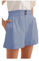 3XL Julycc Women Soid Color High Waist Shorts Casu