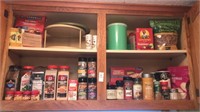 Spice cabinet contents, food, storage