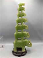 15.5" Stacked elephant sculpture
