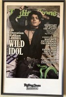 F - FRAMED ADAM LAMBERT ROLLING STONES COVER