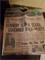 COLLECTION OF VINTAGE NEWSPAPERS - KENNEDY