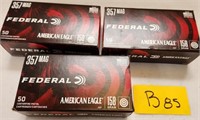 284 - 3 BOXES FEDERAL 357 MAG AMMUNITON (B85)