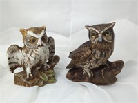 Set of Vintage Ceramic Owls, One is Homco #1114,