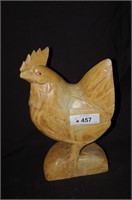 Wood Carved Rooster 13"h
