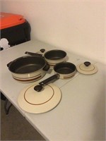 Group of Regal ware pans with matching lids