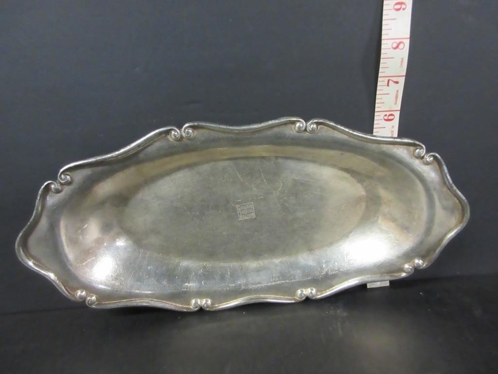 EARLY STAMPED CN RAILWAYS SILVER PLATE  PLATTER