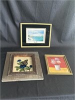 (3) framed pictures/artwork