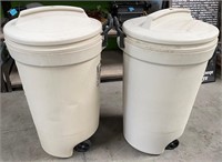 11 - LOT OF 2 WHEELED TRASH CONTAINERS 33X20