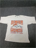 Vtg Champs Game Denver Broncos NFL tee, 1993, XL