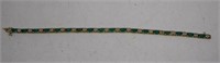 10K Emerald Bracelet - 9" Long