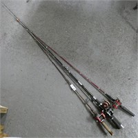 (4) Fishing Rods & Reels