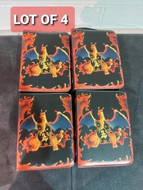 Lot of 4, Trading Card Binder for TCG Game Cards,