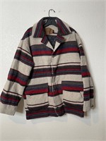Woolrich Wool Blend Striped Chore Coat USA Made