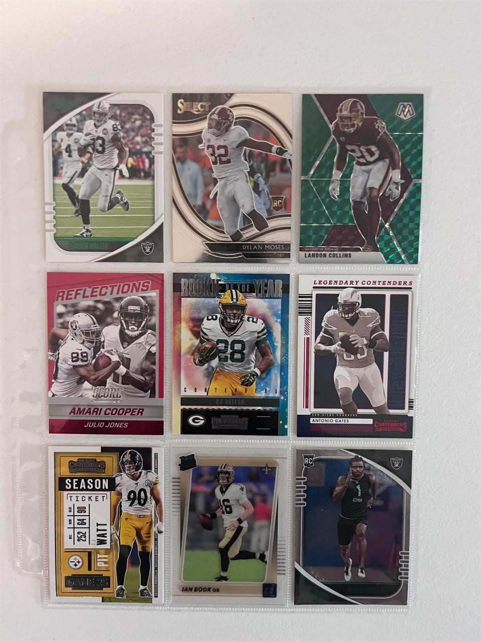 NFL cards Dillon, Cooper, Watt, Gates