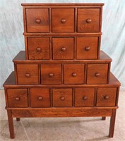 VINTAGE APOTHECARY WOOD CABINET