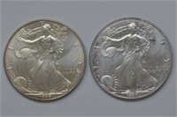 1996 and 1998 ASE Silver Eagles